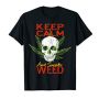 Keep Calm And Smoke Weed Rasta CBD Oil Hemp Cannabidiol Gift T-Shirt