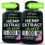 (2 Pack | 240 Pills) Hemp Oil Capsules 15 000MG of Pure Hemp Extract - Pain, Stress & Anxiety Relief - Natural Sleep & Mood Support - Made in The USA - Maximum Value - Rich in Omega 3, 6, 9