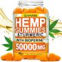 Hemp Gummi&eacute;s with Turmeric & Bioperine 50000 MG, Hemp Gummi&eacute;s for Pain and Anxiety Relief, Stress & Inflammation Relief, Sleep, Calm & Mood Support, 100% Natural Organic Hemp Gummi&eacute;s Made in USA