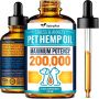 Hemp Oil for Dogs and Cats - Premium Dog Hemp Oil Drops 200,000 Made in USA - Dog Calming Aid for Stress & Anxiety Relief - Pet Relief Rich in Omega 3-6-9 - Hip & Joint Health & Inflammation Relief