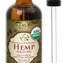 US Organic Hemp Seed Oil, Certified Organic, Pure & Natural, Cold Pressed Virgin, Unrefined, Amber Glass Bottle with Glass Eye Dropper for Easy Application (2 oz (56 ml))