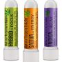 3 PACK - Terpene Indica Sativa Hybrid Profile Essential Hemp Oil Nasal Inhalers for Energy Sleep and Anxiety