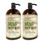 Dead Sea Collection Hemp Body Wash for Women and Men - Pack of 2 (67.6 fl. oz) - Cleanses and Moisturizes Skin - With Natural Minerals and Vitamins Nourishing Skin