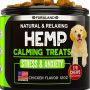 Hemp Calming Chews for Dogs with Anxiety and Stress - Dog Calming Treats - Storms, Barking, Separation - Valerian Root - Melatonin - Hemp Oil - Dog Anxiety Relief - Made in USA | 170 Soft Chews
