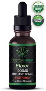 Doctor Hemp | 1000mg Pure Hemp Oil Extract | for Pain, Inflammation, Anxiety, Stress Relief, Depression & Better Sleep | 100% Natural, Vegan, Non-GMO Organic Hemp | 30 Serv, 33mg/Serv | Bl. Orange