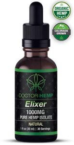 Doctor Hemp | 1000mg Pure Hemp Oil Extract | for Pain, Inflammation, Anxiety, Stress Relief, Depression & Better Sleep | 100% Natural, Vegan, Non-GMO Organic Hemp | 30 Serv, 33mg/Serv | Unflavored