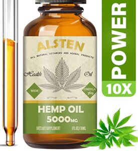 5000MG Hemp Oil for Pain,Anxiety & Stress Relief -Hemp Oil Drops Help with Sleep, Skin, Hair, Mood