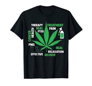 CBD Oil Shirt Cannabinoid Hemp Heals Therapy Quote Fun Gift  T-Shirt