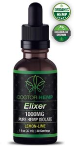 Doctor Hemp | 1000mg Pure Hemp Oil Extract | for Pain, Inflammation, Anxiety, Stress Relief, Depression & Better Sleep | 100% Natural, Vegan, Non-GMO Organic Hemp | 30 Serv, 33mg/Serv | Lemon-Lime