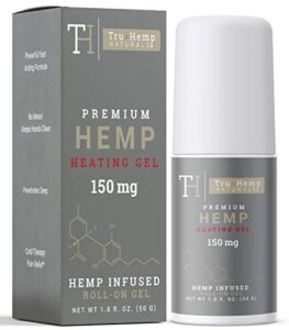 Hemp Pain Relief Roll On Gel – Powerful Fast Acting and Long Lasting Formula – Hemp Infused Hot Therapy for Arthritis, Muscle, Joint or Back Pain (150mg, 1.8oz)