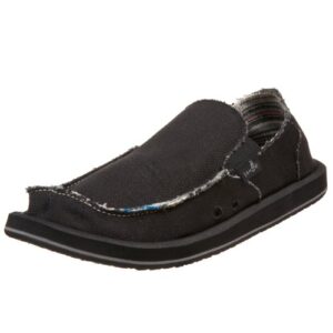 Sanuk Men’s Hemp Slip-On,Black,12 M