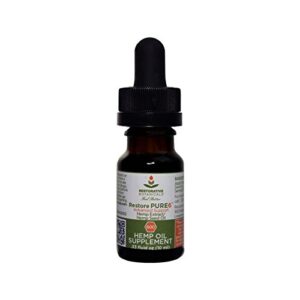 Restore PURE6 Hemp Oil Extract 600 mg Advanced Formula 0.33 ounce (10ml) Restorative Botanicals