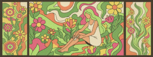 does topical CBD absorb into bloodstream — botanical figure spreading lotion on knees illustration