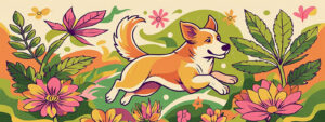 is CBD only good for anxious pets — active dog leaping with botanicals